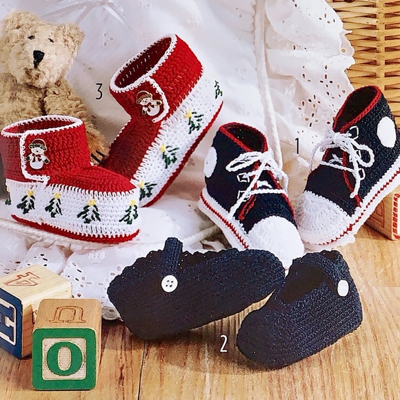5/$30 - Crochet Booties: 11 Baby Shoes Patterns - Picture 3 of 8